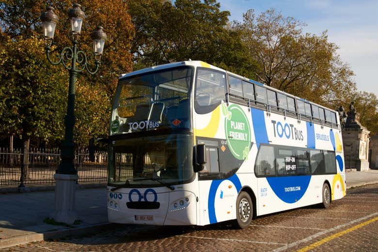 Go aboard a sightseeing bus!