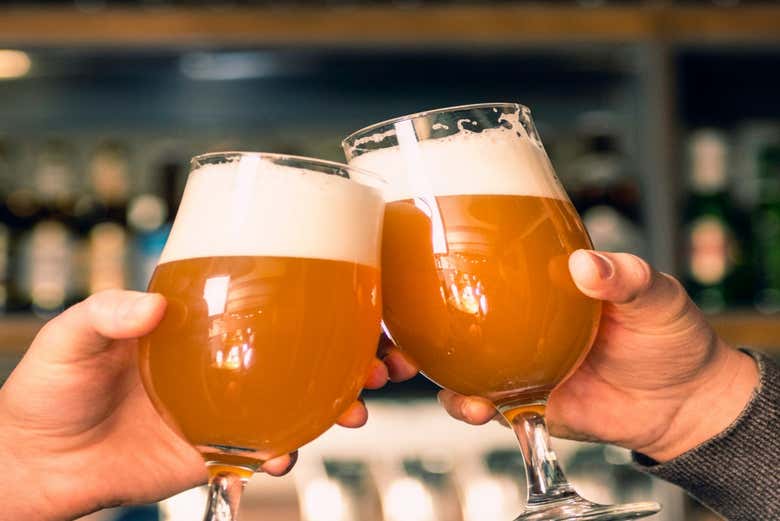 Toasting with Belgian beers