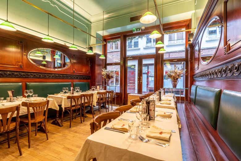 Inside the restaurant