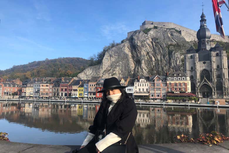 Beautiful landscapes in Dinant, the little town famous for its s