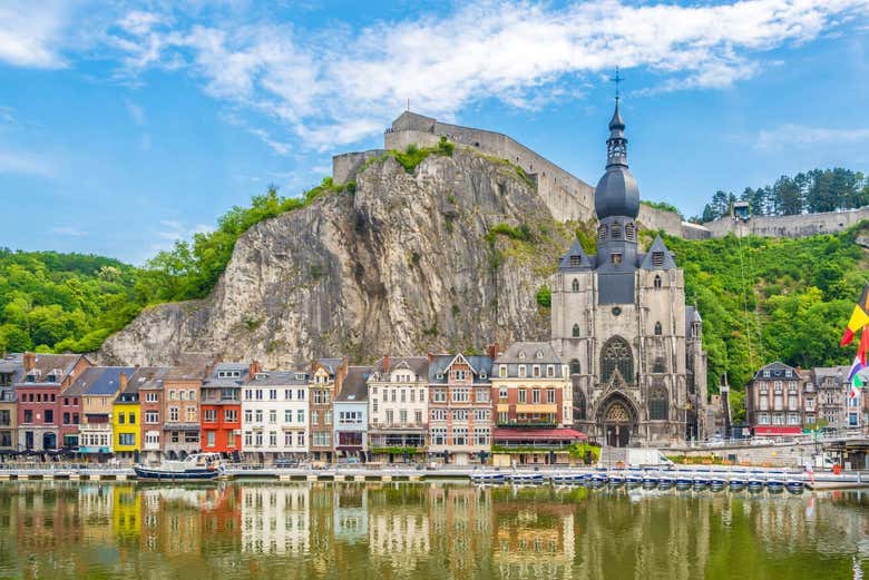 Views of picturesque Dinant, in the Belgian Walloon region