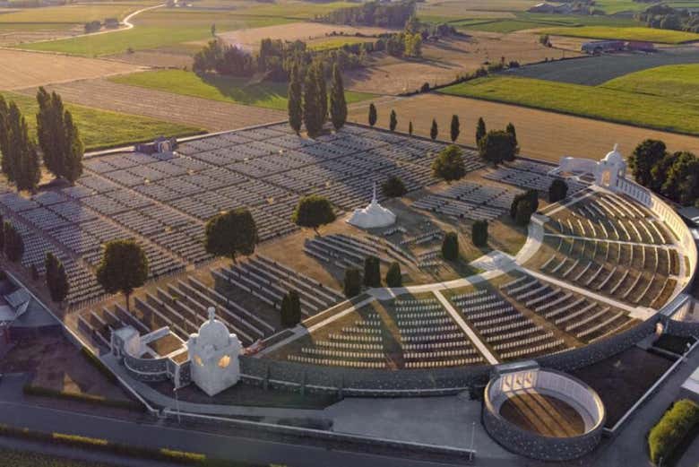 Aerial view of Tyne Cot Memorial